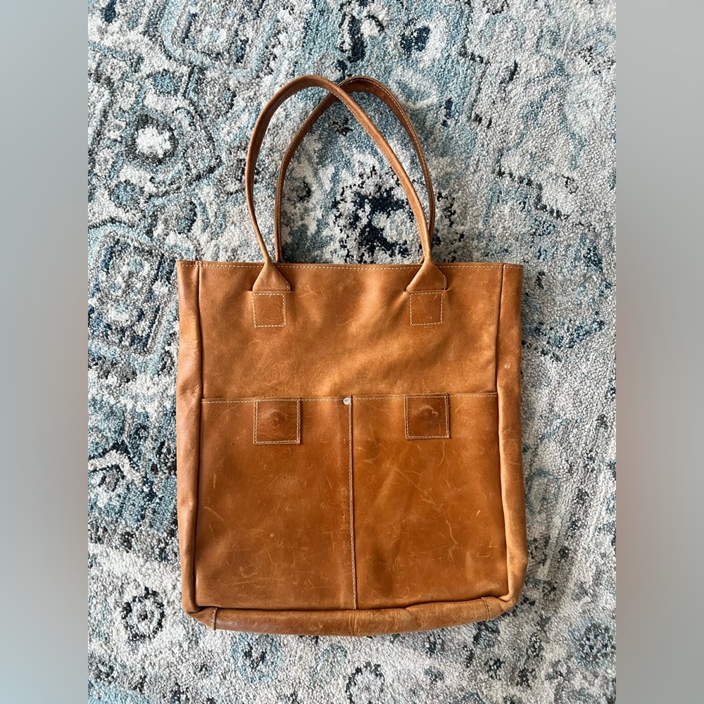 Raven and Lily Magnolia Market Leather Tote